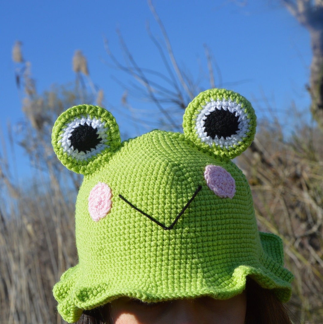 Crochet Frog Bucket Hat, Cute Frog Hat, Froggy Hat -  Canada