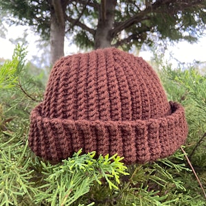 Fishermans Beanie, Hat for Men, Docker Hat, Unisex Hat, Hand Knit Hat, Trawler Beanie