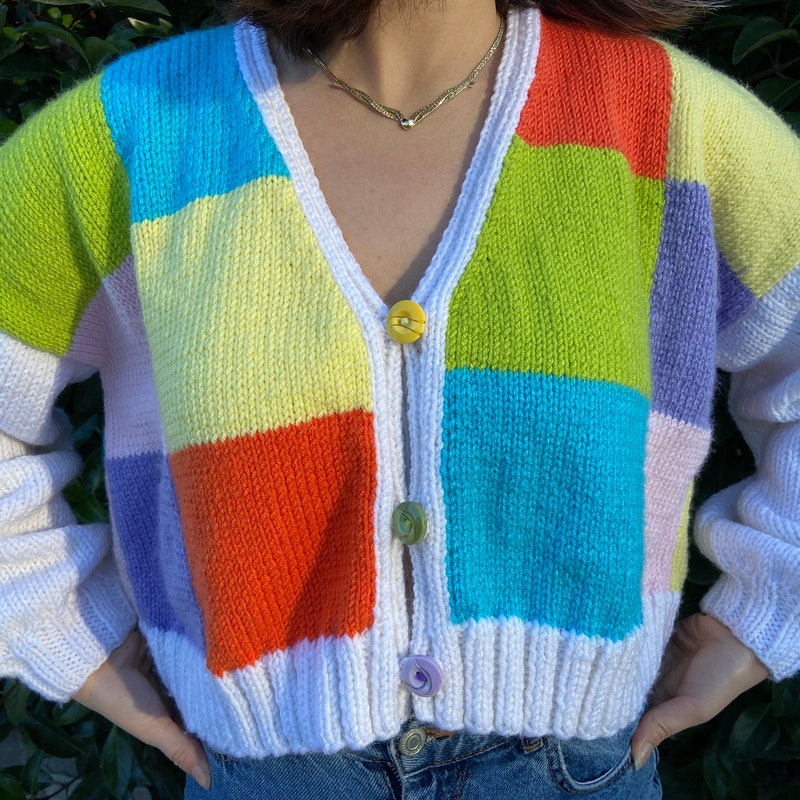 Patchwork Cardigan - Etsy