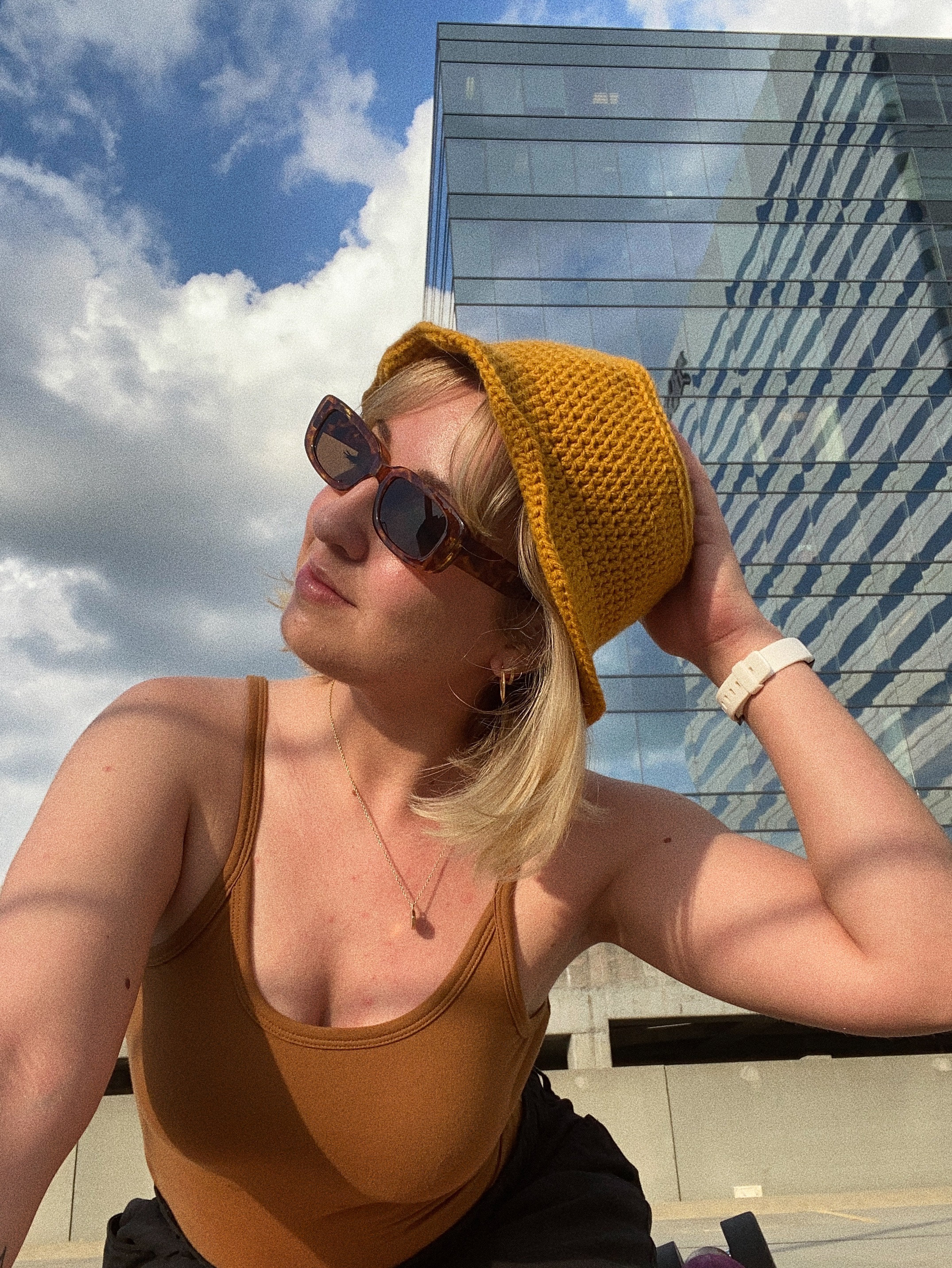 The Golden Crochet Bucket Hat Mustard 