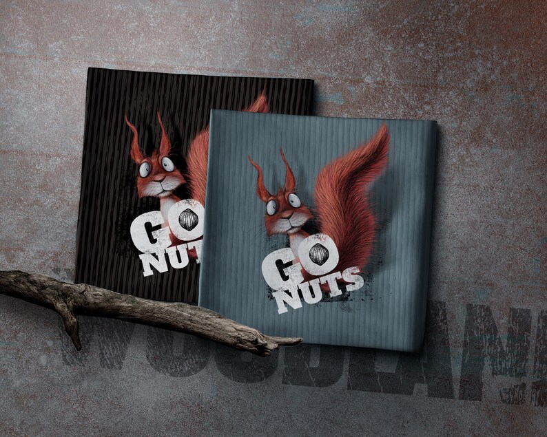Go Nuts by Thorsten Berger French Terry Baumwolle Stoff Panel