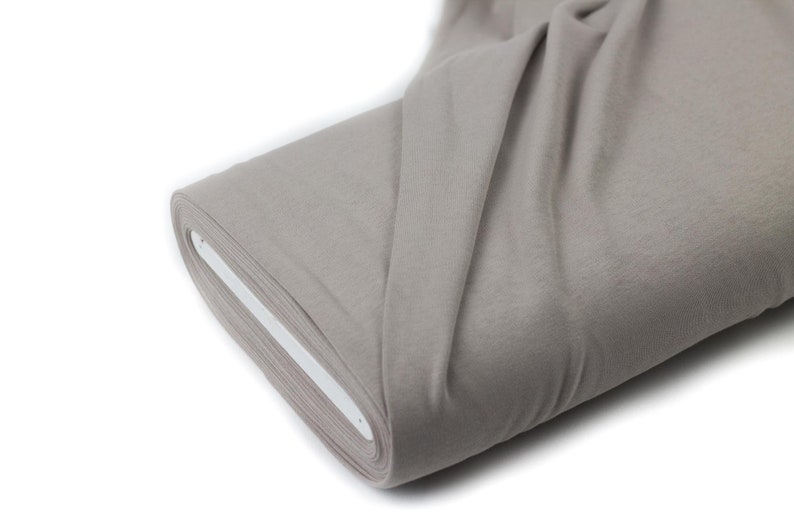 Cotton Interlock Jersey with Lanoline Finish Taupe FvJulie