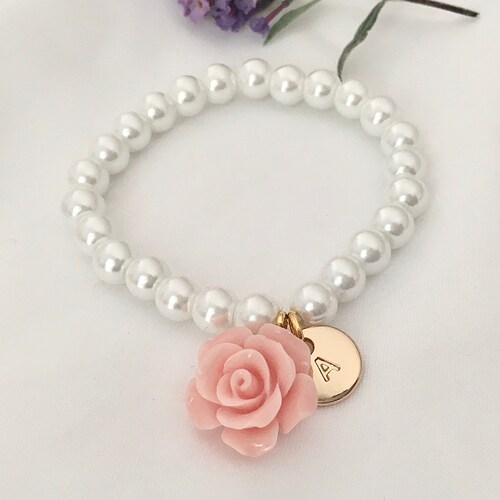 Silver or Gold Flower Girl Bracelet Flower Girl Gift for Etsy