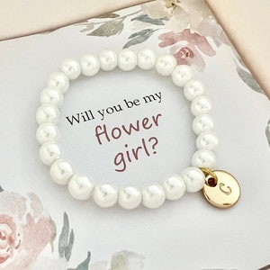 Flower girl proposal gift flower girl thank you gift bracelet for flower girl bracelet little girl personalized flower girl gift ideas