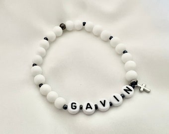 Boy First Communion bracelet name First Communion gift boy godson bracelet boy godson gift baptism gift confirmation gift boy baptism