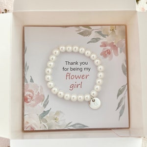 Flower girl proposal gift flower girl thank you gift bracelet for flower girl bracelet little girl personalized flower girl gift ideas