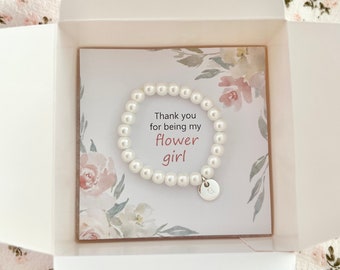 Flower girl proposal gift flower girl thank you gift bracelet for flower girl bracelet little girl personalized flower girl gift ideas