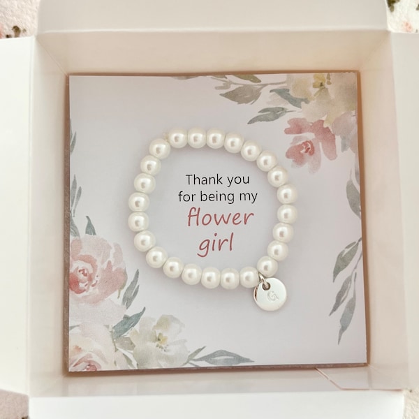 Flower girl proposal gift flower girl thank you gift bracelet for flower girl bracelet little girl personalized flower girl gift ideas