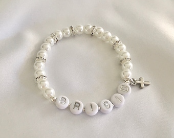 Personalized first communion bracelet first communion gift goddaughter gift goddaughter bracelet baptism gift confirmation gift confirmation