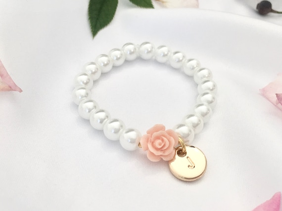 Flower girl gift flower girl bracelet gift toddler flower girl bracelet toddler girl gift flower girl wedding gift birthday baby girl gift