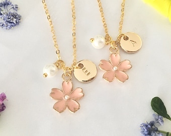 Blush pink flower girl necklace flower girl gift for little girl light pink flower necklace toddler girl necklace toddler girl gift girl