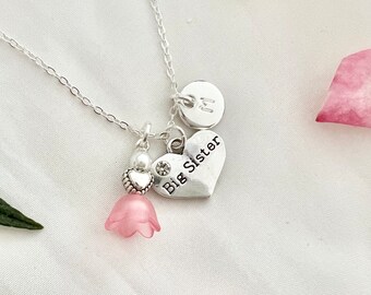 Big sister necklace big sister gift big sister gift newborn gift new sister necklace pregnancy announcement new baby announcement