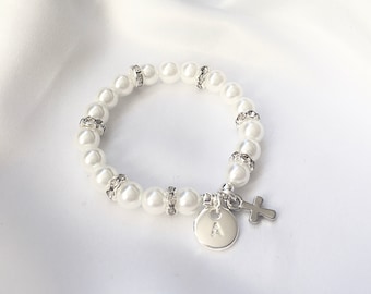 Girl first communion bracelet first communion gift goddaughter gift for first birthday goddaughter bracelet baptism gift bracelet for girl