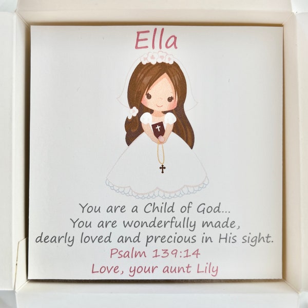 ADD-ONS EMPTY gift box cute gift box for baptism gift box personalized gift box confirmation gift box girl first communion gift box