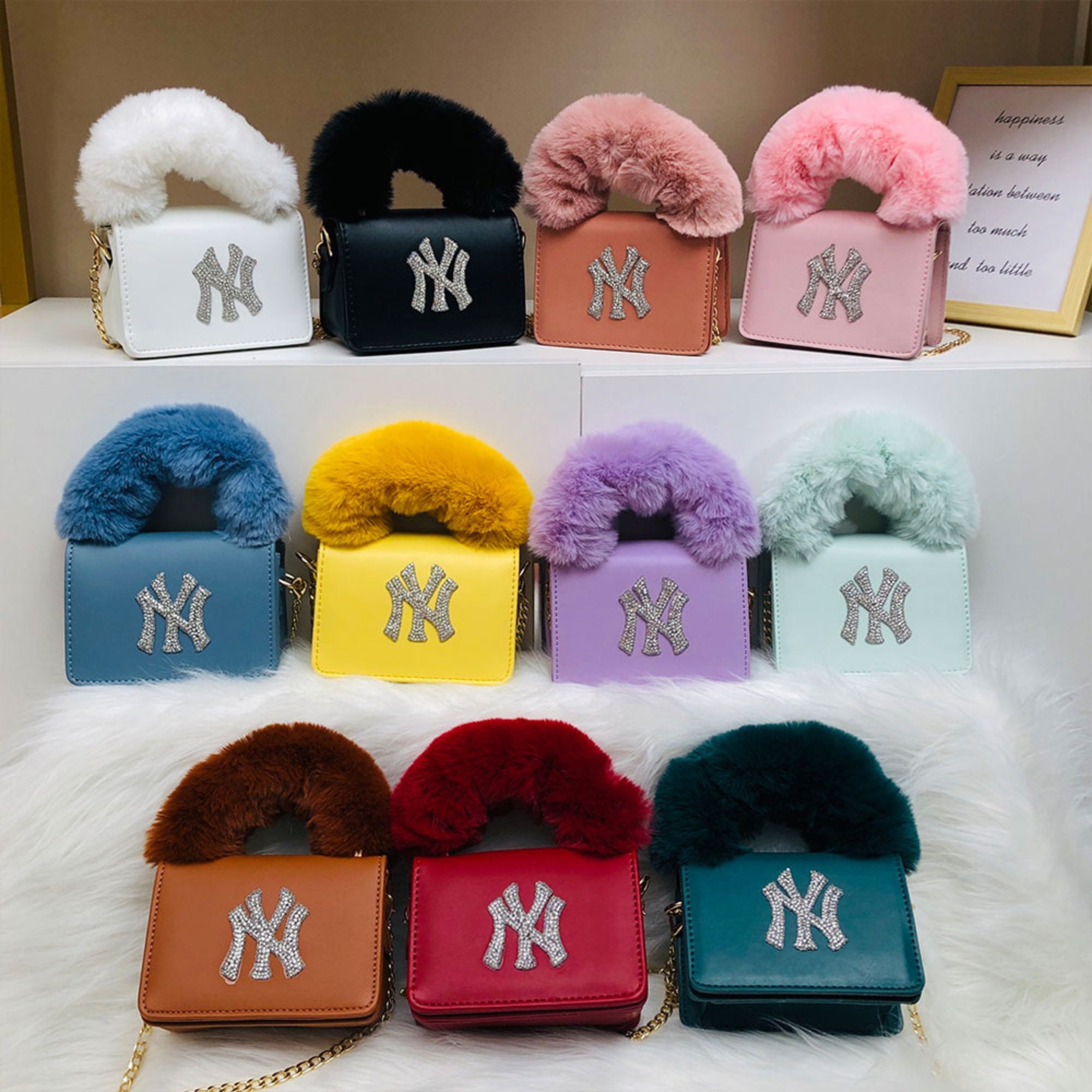 FURRY HANDLE PURSE Etsy