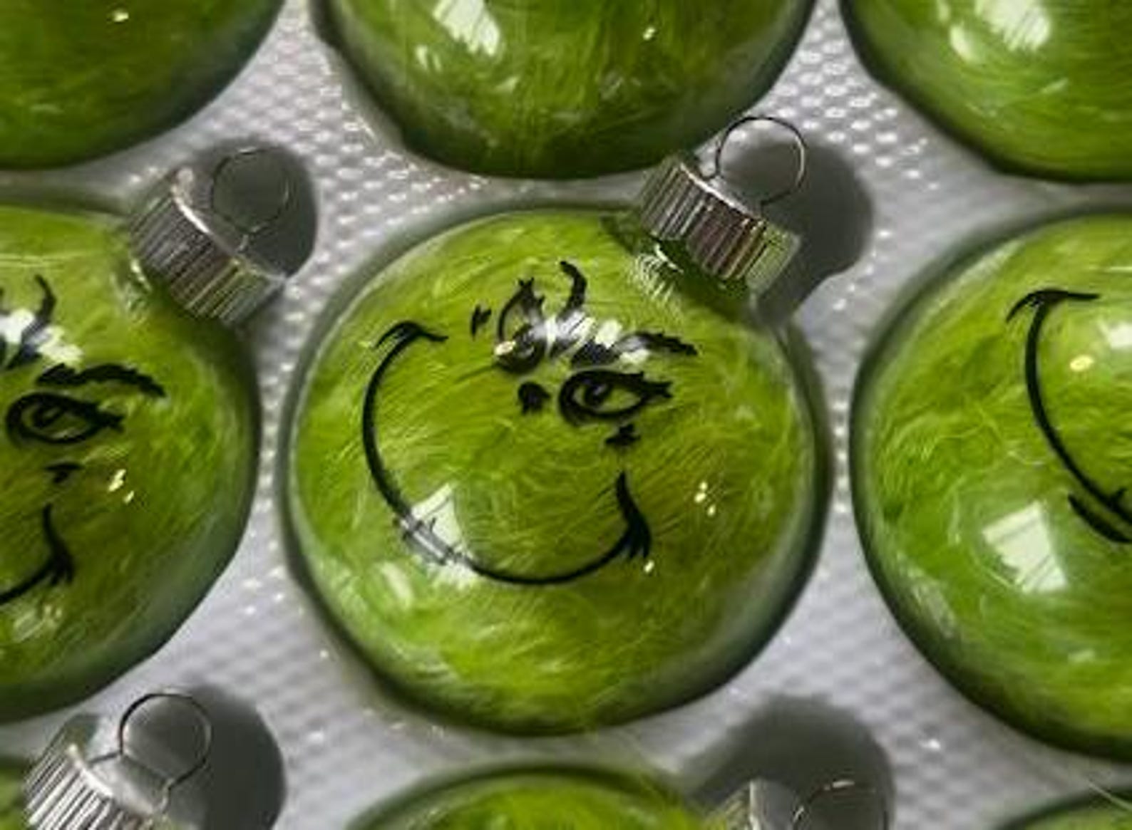 Image of Bright Green Grinch Ornaments