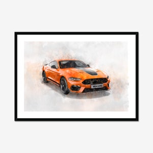 Custom Car Painting Effect, Gifts For Car Lovers, Illustrate My Car, Car Illustration, Car Photos, Car Portrait, Car Birthday Presents