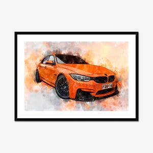 Custom Car Painting Effect, Gifts For Car Lovers, Illustrate My Car, Car Illustration, Car Photos, Car Portrait, Car Birthday Presents
