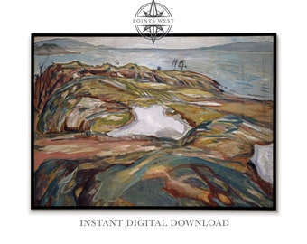 Coastal Landscape by Edvard Munch - Digital Art Print