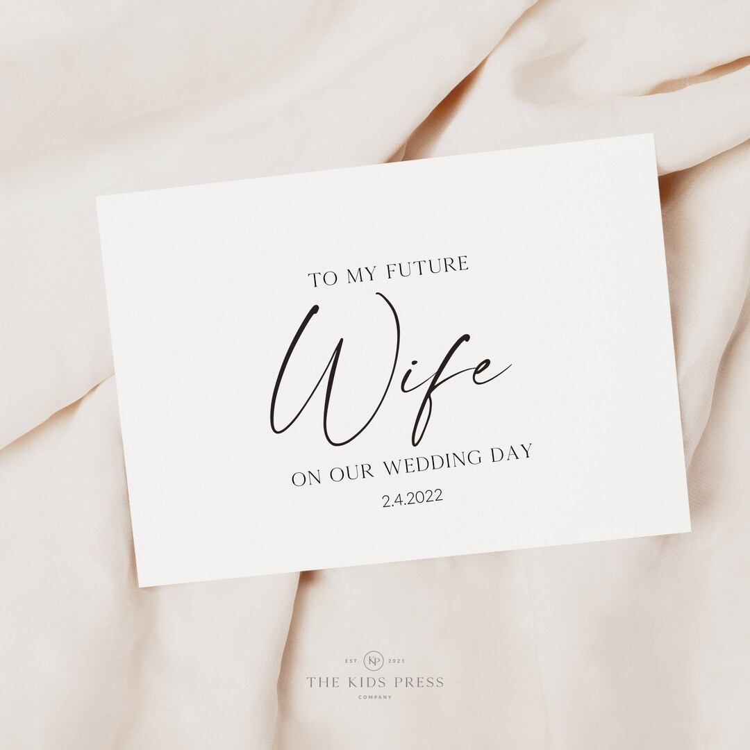 Personalised to My Future Wife Card Personalised Future Wife - Etsy UK