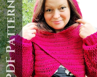 Przytulny sweter z szydełkowym wzorem - natychmiastowe pobranie do wykonania