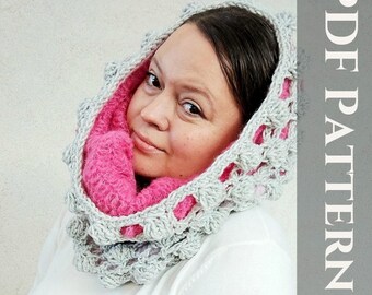 Patrón digital de crochet para capucha y capa 2 en 1