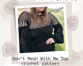 Wzór PDF na bluzkę szydełkową w eleganckim stylu boho (instrukcje cyfrowe)