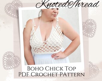 Patrón de top de verano de crochet bohemio: DIY fácil para el fin de semana (patrón PDF)