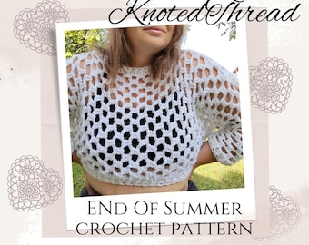 Wzór PDF na szykowy top - odpowiedni sweter z siateczki - modne letnie ubrania