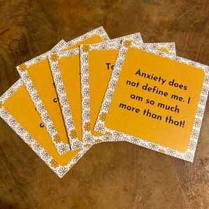 Anxiety affirmation cards