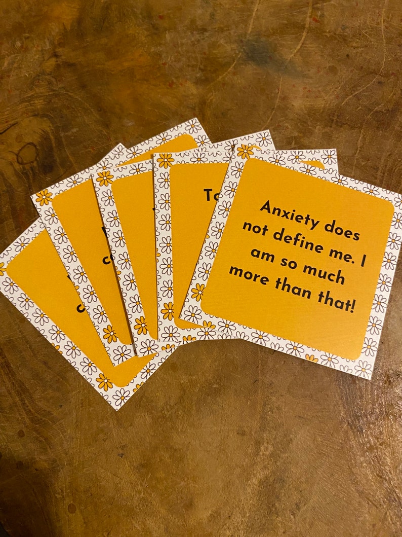 Anxiety affirmation cards