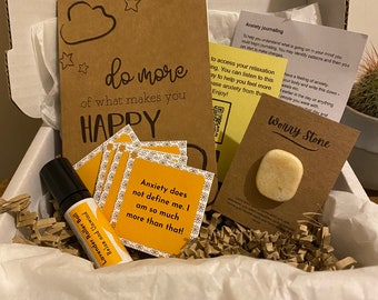 Anxiety Survival Box | Well Being Box | Gift For Friend | Mental Health | Anxiety Help | Includes Hypnotherapy Recording | Anxiety