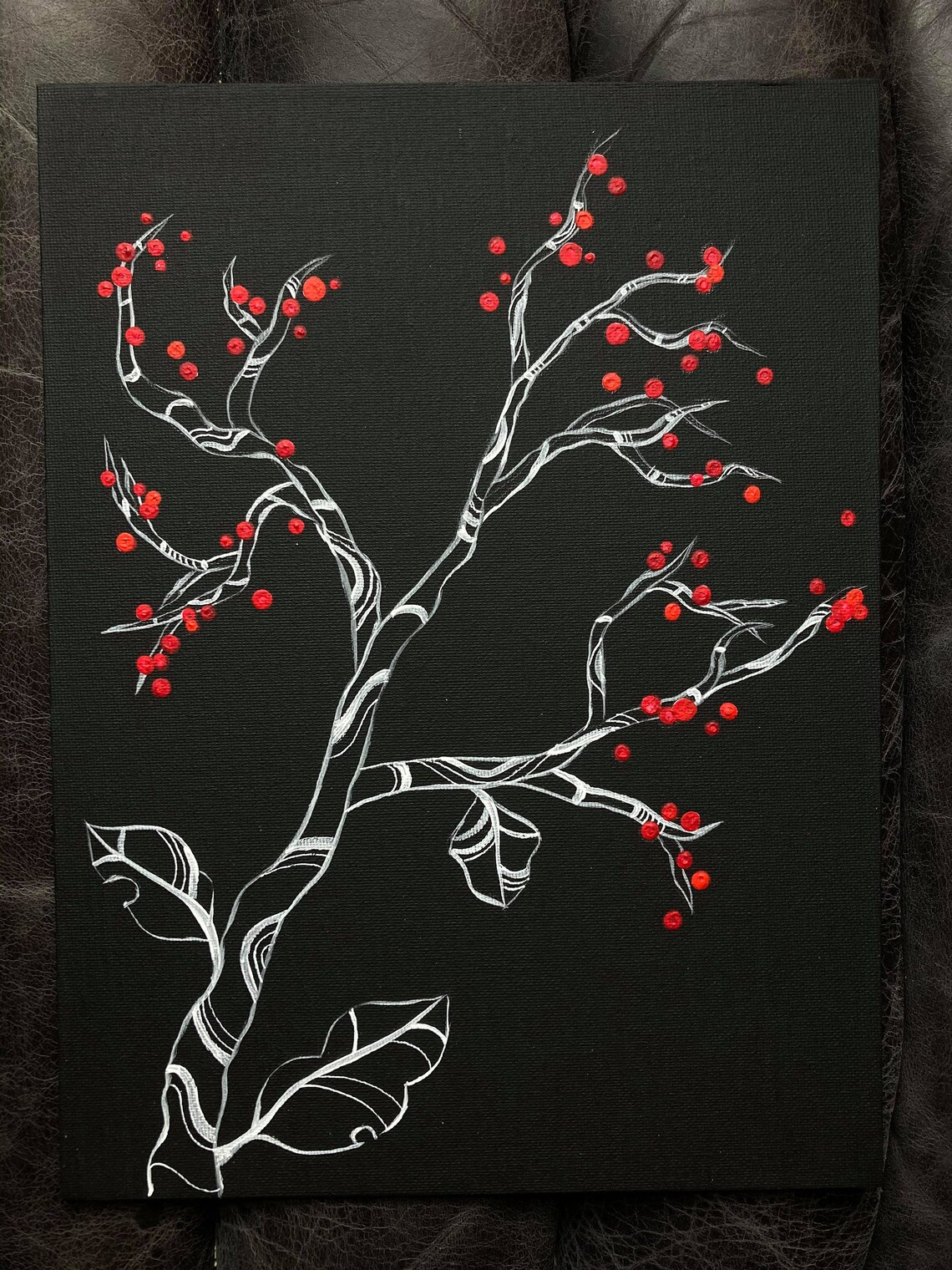 Original Tree Branch Painting Etsy