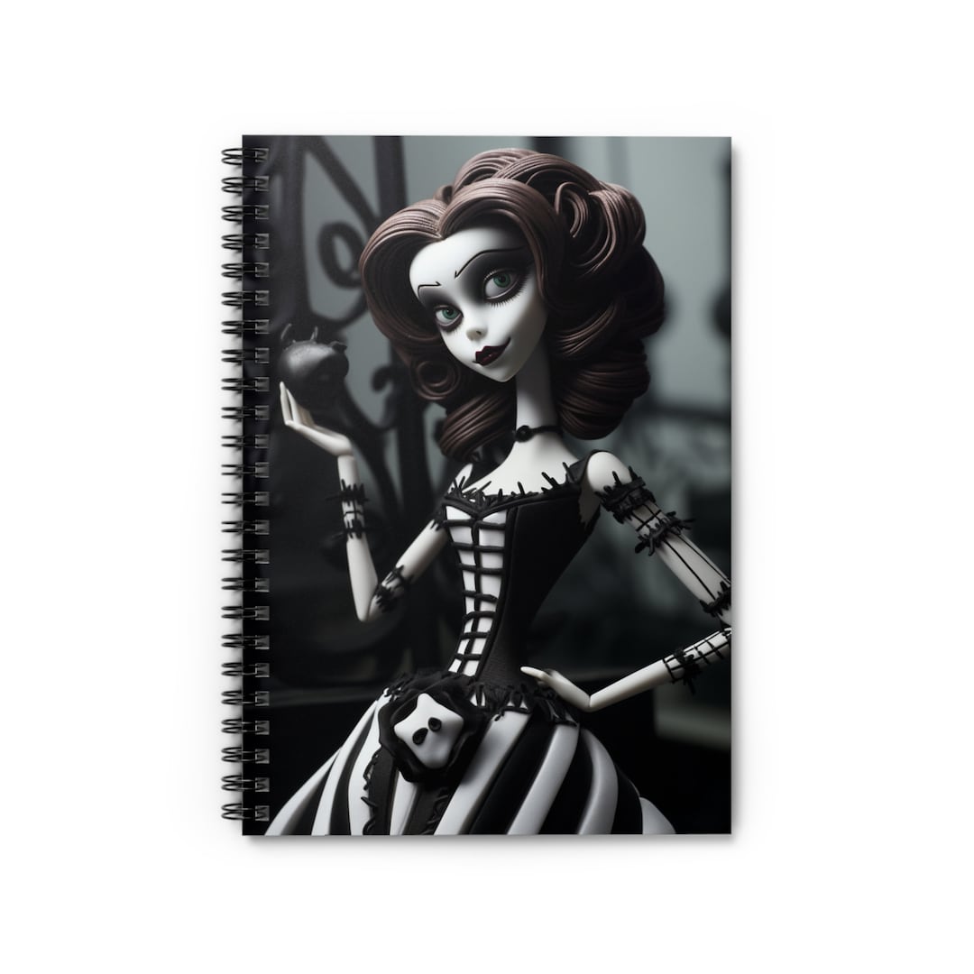 Nightmare Before Christmas Barbie Inspired Spiral Notebook Ruled Line - Etsy