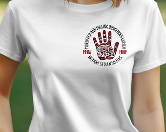 MMIW No More Stolen Sisters Grizzly T-shirt. Indigenous, Native, First Nation's Day of Remembrance for Missing and Murdered Indigenous Women
