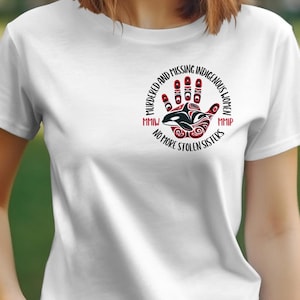 MMIW No More Stolen Sisters Orca T-shirt. Indigenous, Native, First Nation&#39;s Day of Remembrance for Murdered and Missing Indigenous