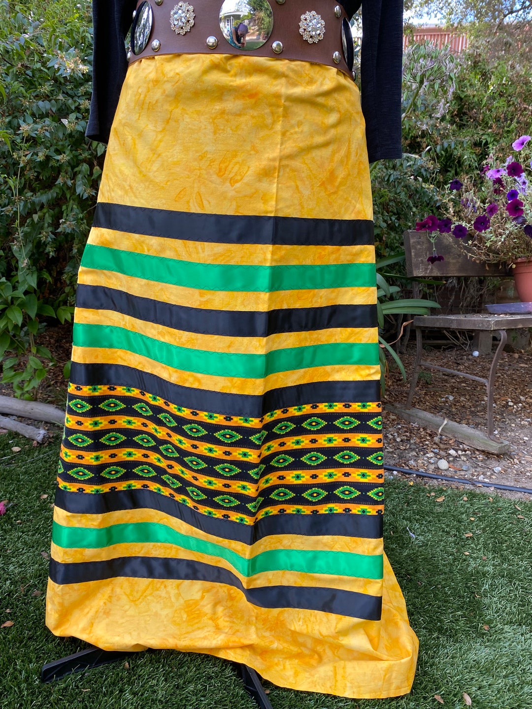 Ribbon Skirt With Pockets Custom Waist and Length. Indigenous Native