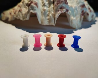 Silikon Tunnel Ohrringe ~ Flesh Tunnels ~ Plugs & Tunnels ~ Erhältlich in 4mm - 20mm Größen ~ Preis gilt für 1 Stück