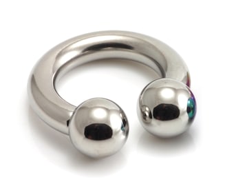 Titanium Internal Thread Large Gauge Circular Barbell, Prince Albert, Septum