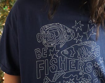 Fishers of Men T-Shirt | Comfort Colors Christian Tee | Matthew 4:19