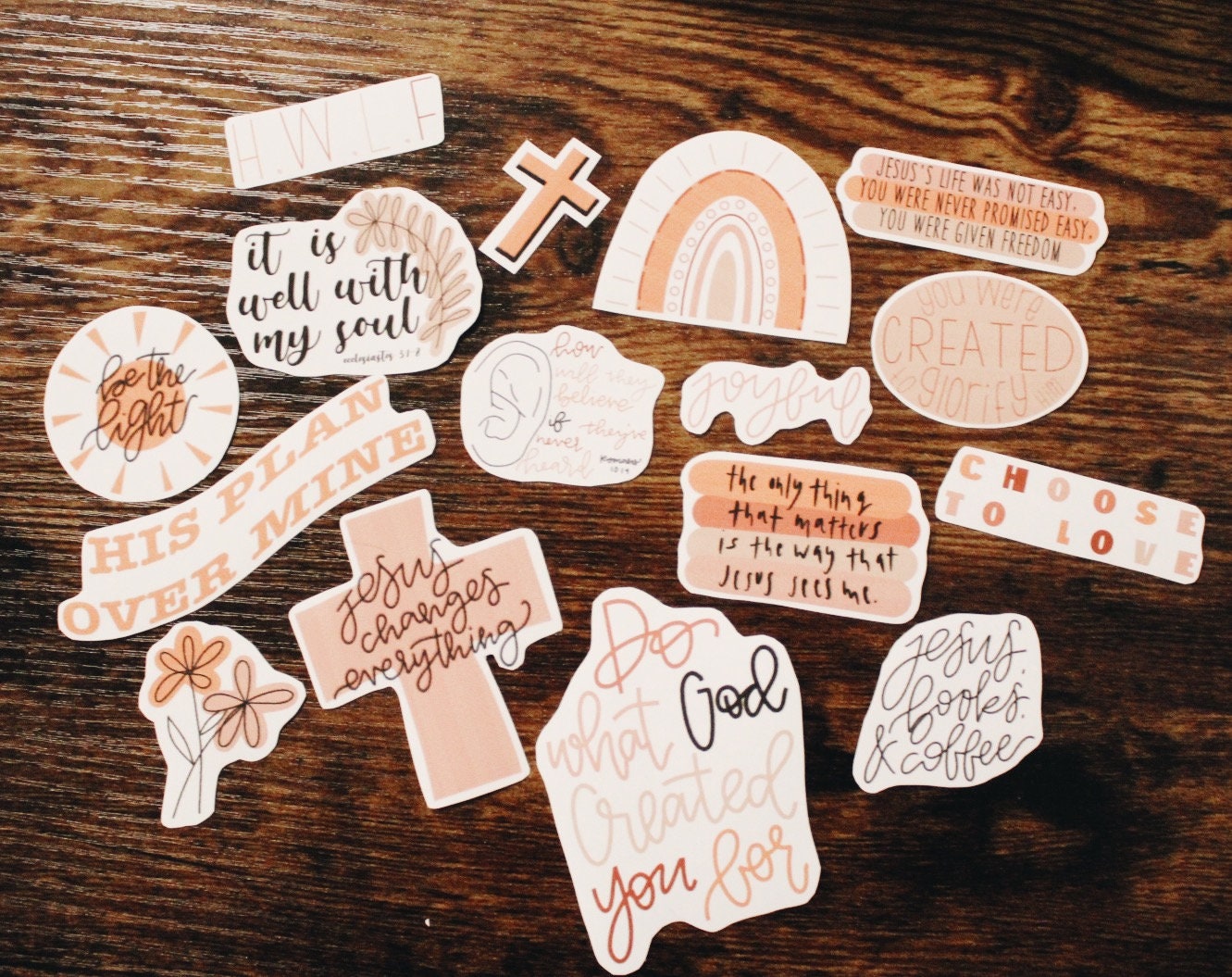 Lot 17 Vintage Religious Jesus Church Inspirational Spiritual Stickers  Unused