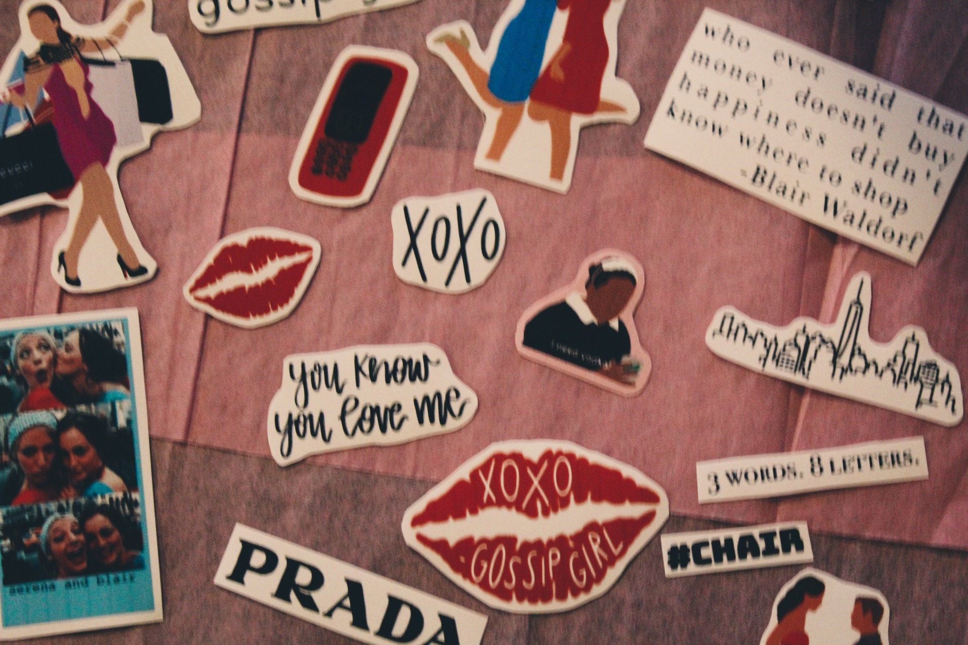 Gossip Girl Sticker Pack 18 Stickers Waterproof TV Show Etsy