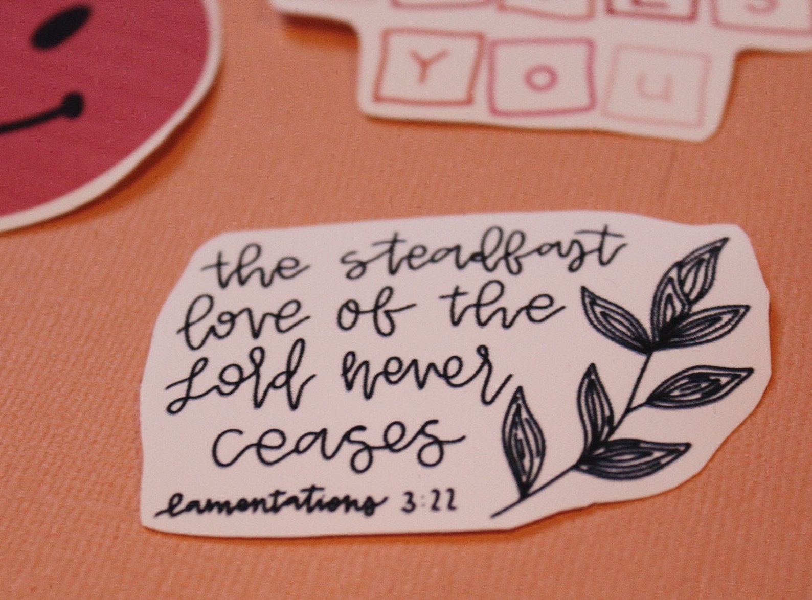 Pink & Orange Christian Sticker Pack | Bible Verse Decals - Etsy