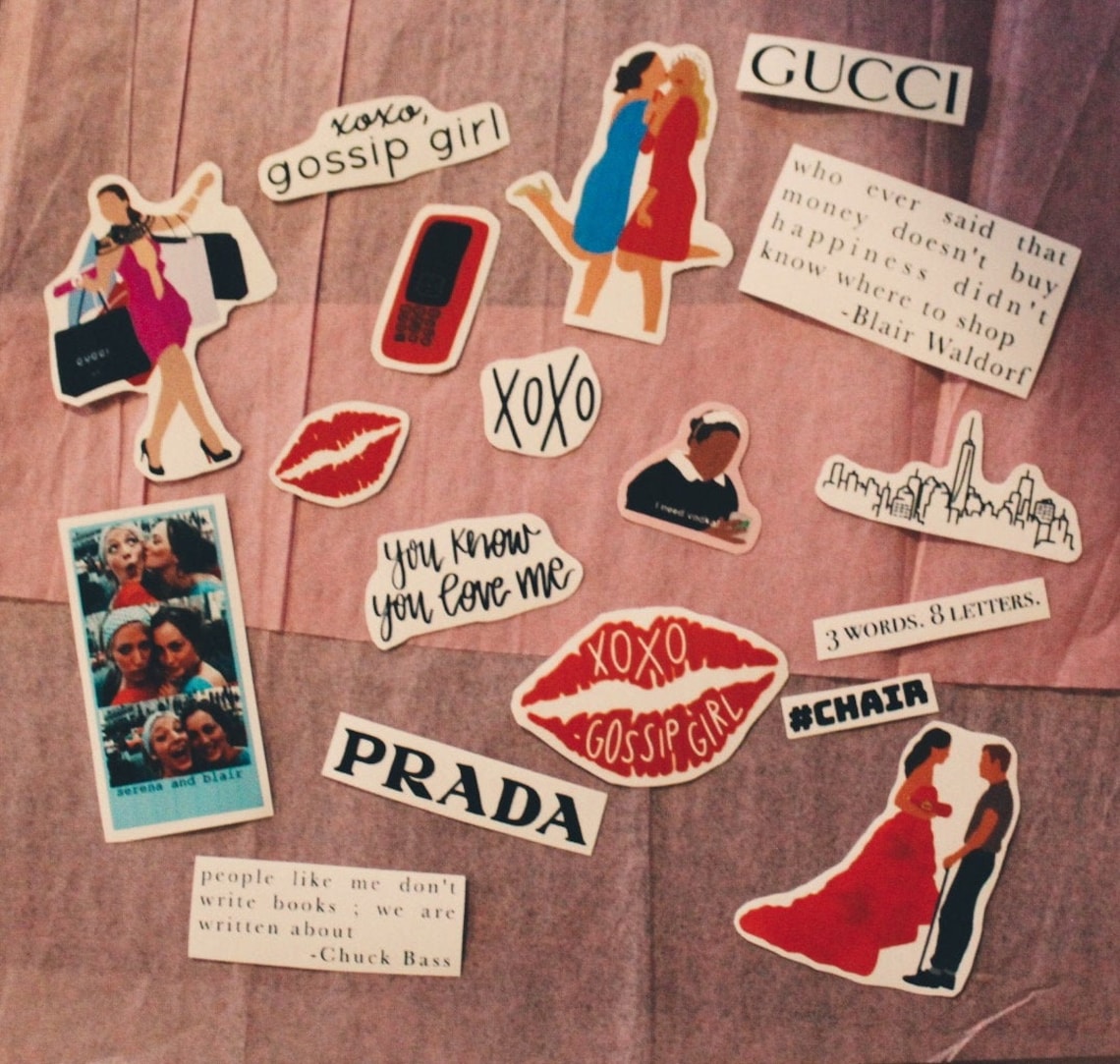 Gossip Girl Sticker Pack 18 Stickers Waterproof TV Show Etsy