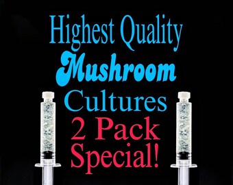 2 Liquid Culture Syringe Pack - Mushroom Culture Special!