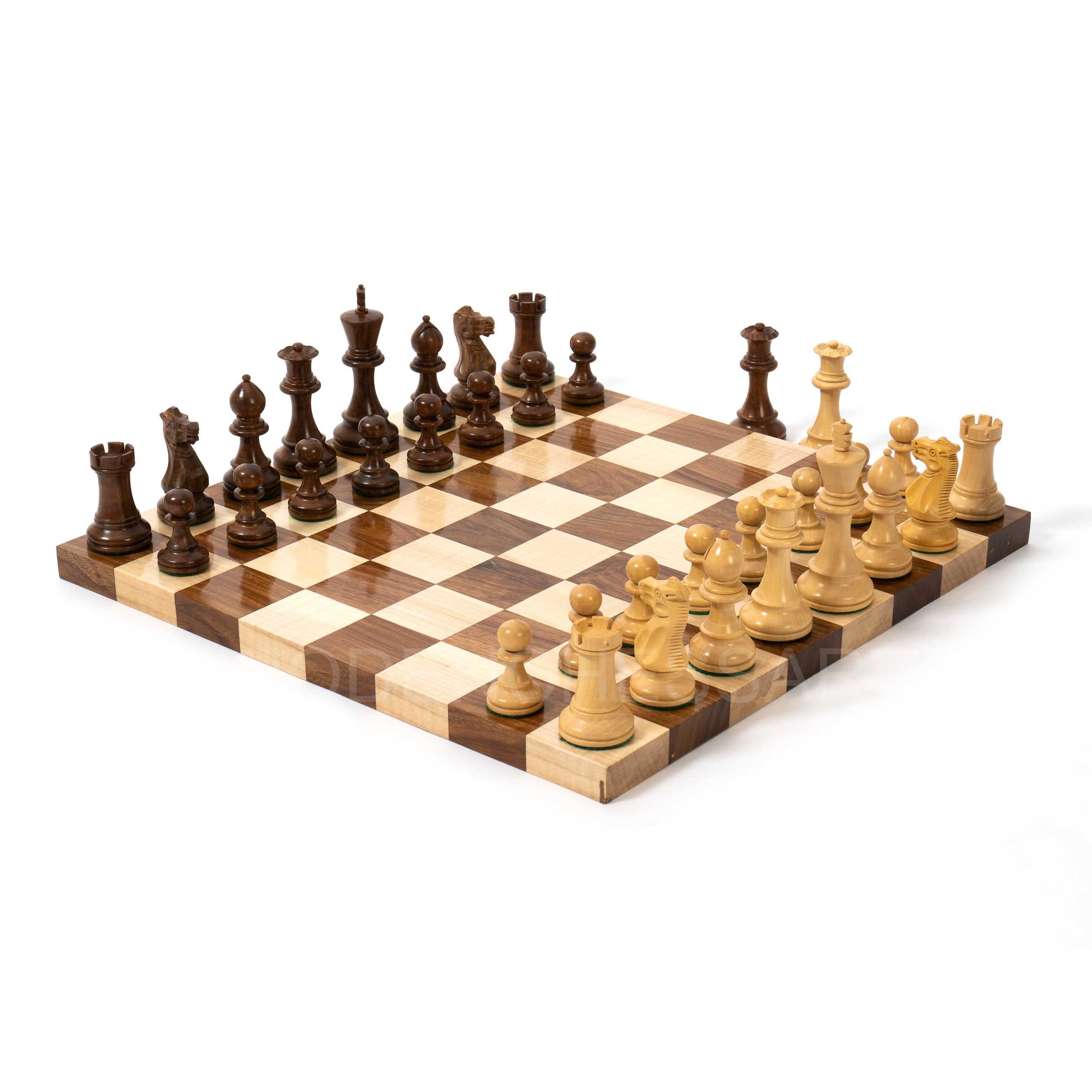 4.1 Pro Staunton Weighted Wooden Chess Set- Chess Pieces Only