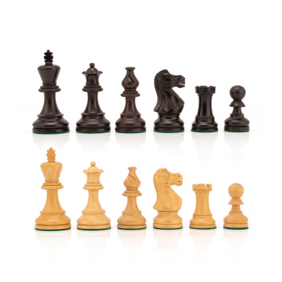  The Championship Chess Set - Pieces Only - 3.75 King (Ebonized  Boxwood) : Toys & Games