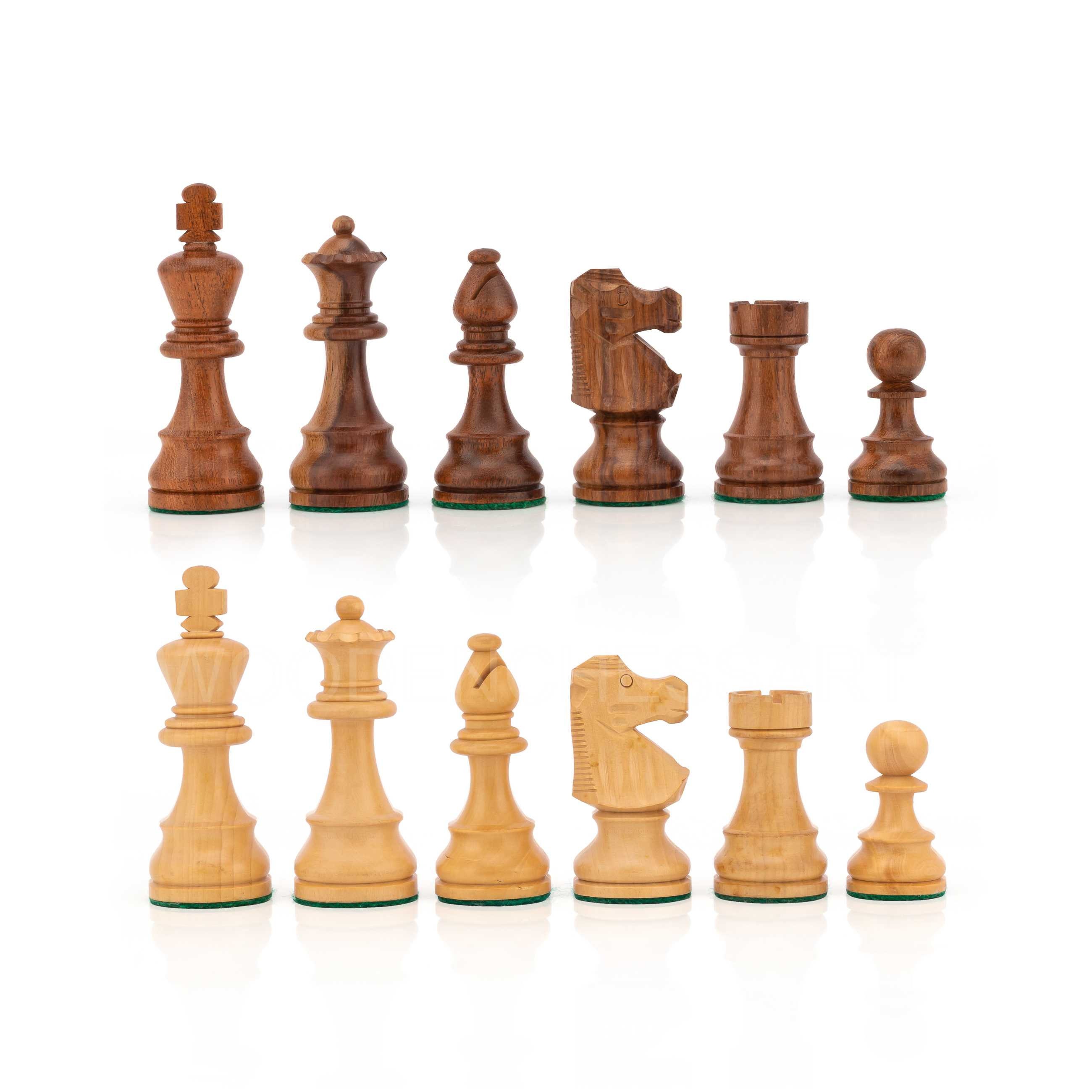 French Lardy Chess Pieces Staunton Ebonised Boxwood 3 