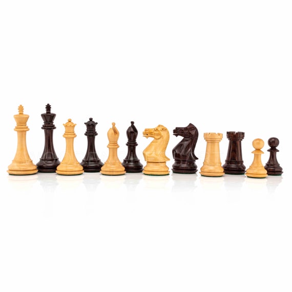 4.1 Pro Staunton Weighted Wooden Chess Set- Chess Pieces Only - Eboni