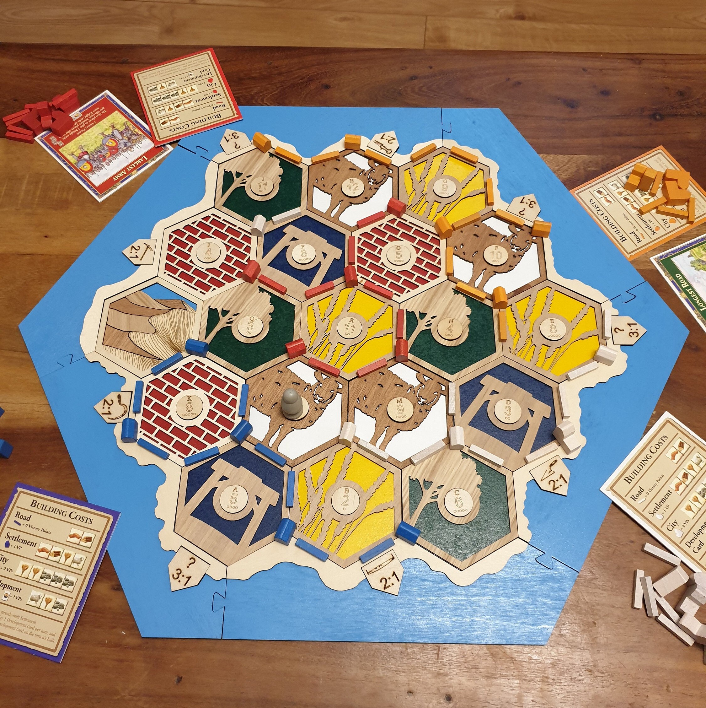 Premium Custom Board Game Hexagon Pieces Etsy